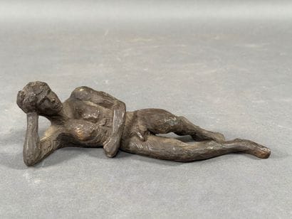 KIPS (20th century) Reclining Nude Man. Bronze...