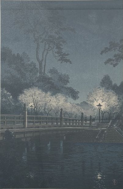 Tsuchiya KOITSU (1870-1949) Le pont Benkei....