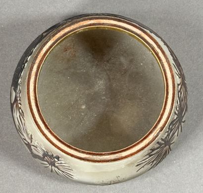 GALLE. Double-walled glass cup with acid-etched...