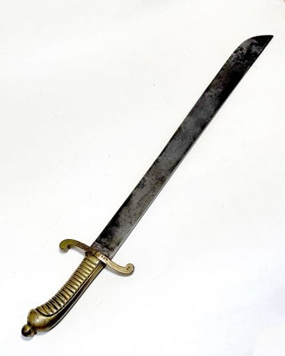PRUSSE fin XIXe. SABRE, la lame à l'orientale...