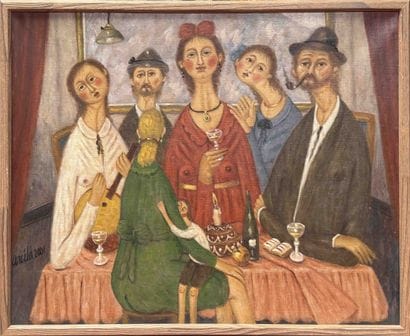 Oscar ARCILÀ (1928). Le Repas de famille,...