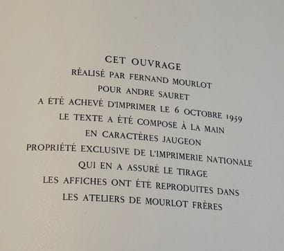 Fernand MOURLOT. Les affiches originales...