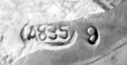 SAUCIERE en argent 835e, en forme de poisson...