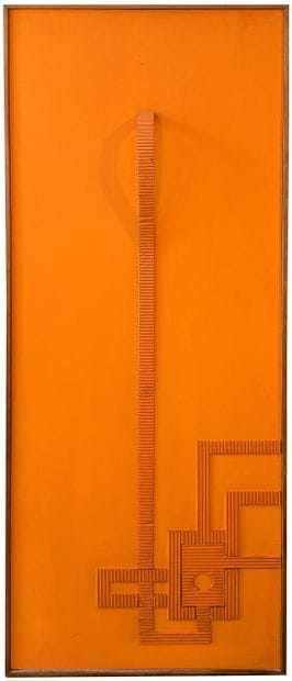 Najib BELKHODJA (1933-2007) Composition orangée,...