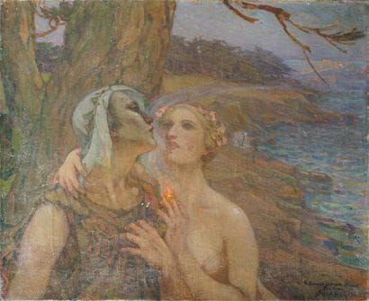 Numa-François GILLET (1868-1940) Deux jeunes...