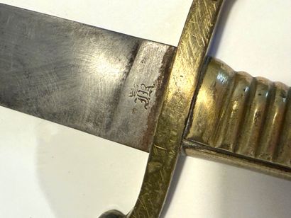 PRUSSE fin XIXe. SABRE, la lame à l'orientale...