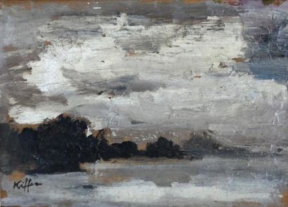 Charles KIFFER (1902-1992) Paysage aux rochers...