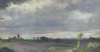 Ecole française début XXe. Paysage. Huile...
