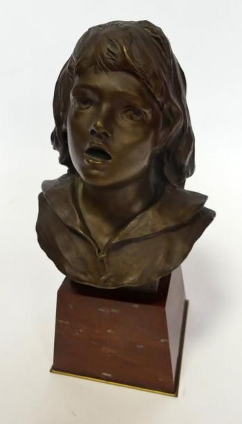 BEER. SUJET en bronze figurant Luther. Fonte...