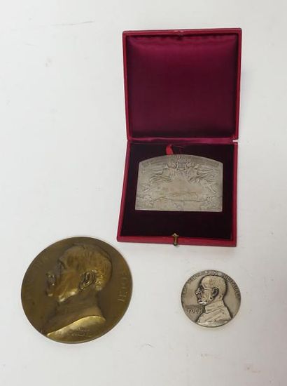 Lot de 3 médailles de table ou plaques.