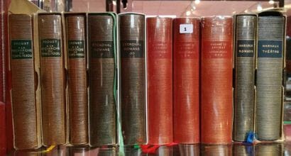 BIBLIOTHEQUE DE LA PLEIADE. Lot de dix volumes....