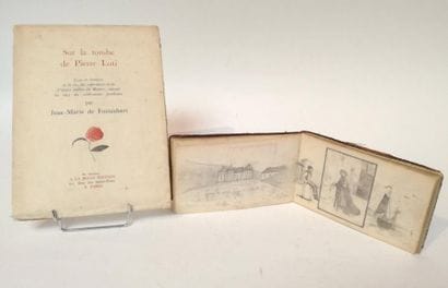 2 vol., Sur la tombe de Pierre Loti, FONTAUBERT...