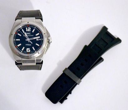 IWC. MONTRE-BRACELET ronde d'homme en acier,...