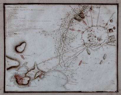 Carte géographique: Athènes et ses environs....