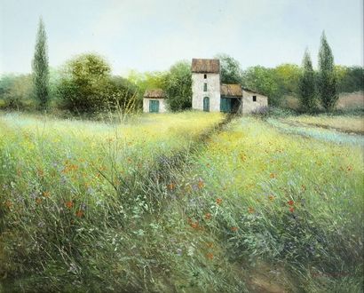 Jean-Claude CUBAYNES (1944) Mas en Provence....