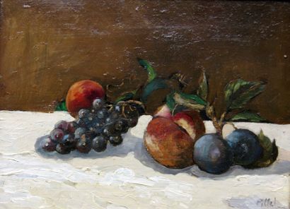 PILLET Nature morte aux fruits d'automne....