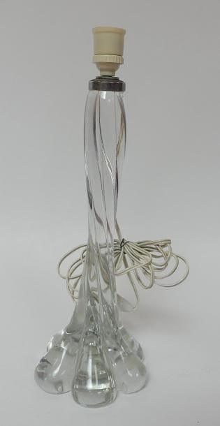 PIED de LAMPE en cristal tors.