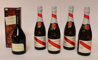 Lot de 5 BLLES de CHAMPAGNE dont 4 BLLES...