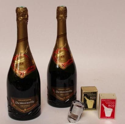 Lot de 2 BLLES de CHAMPAGNE DEMOISELLE Tête...