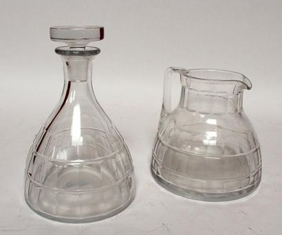 BACCARAT. CARAFE et BROC à EAU en crista...