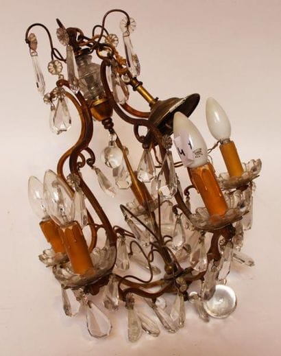 Petit LUSTRE à cinq bras de lumières.