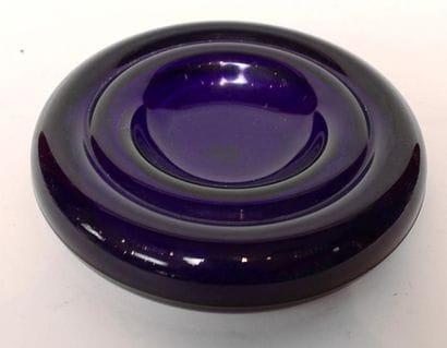 ENZO MARI. Vide-poches circulaire en verre...