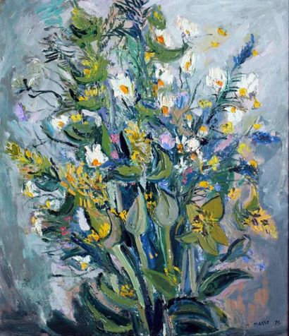 Micheline MASSE (1932) Bouquet d'été, 1975....