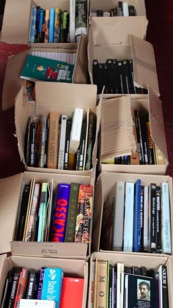 Dix cartons de livres d'Art. MONET, PICASSO,...