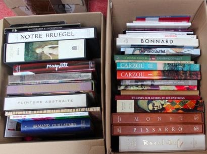 Deux cartons de livres d'Art. DUFY, BONNARD,...
