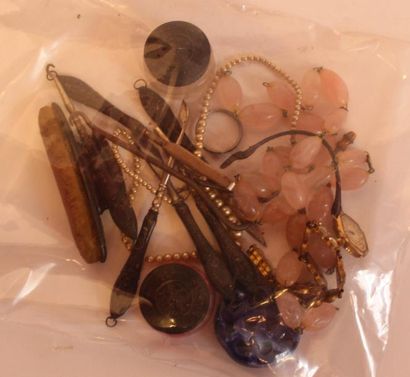 Petit lot de BIJOUX et NECESSAIRE MANUCURE...