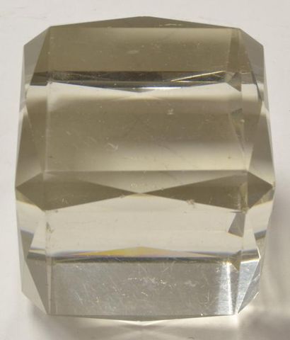 CUBE rhomboédrique presse-papiers en cristal...