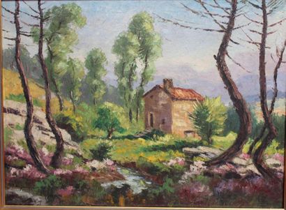 Jehan BERJONNEAU (1890-1972) Automne en Ardèche....