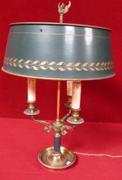 Lampe bouillote de style Empire à trois bras...