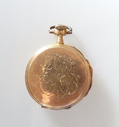 MONTRE de GOUSSET en or jaune, la béliere...