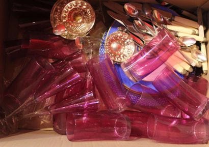 Ensemble de verres à orangeade, flutes à...