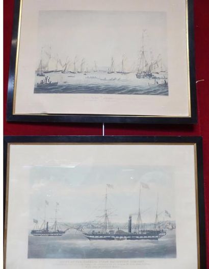 Deux gravures anglaises, Bateaux. 