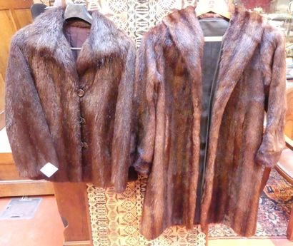 Manteau de vison et une veste de ragondi...