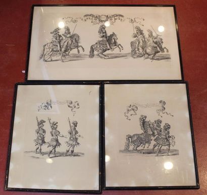 Trois gravures chevaleresques