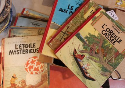 Lot d'albums Tintin en l'état