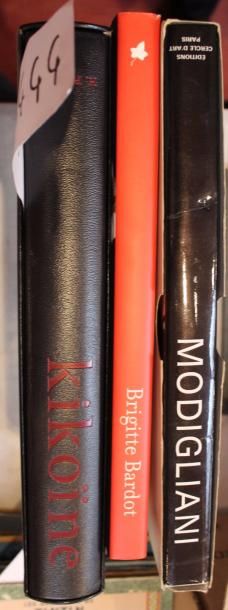 Trois volumes Modigliani, Brigitte Bardot,...