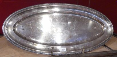 Plat à poisson en métal argenté