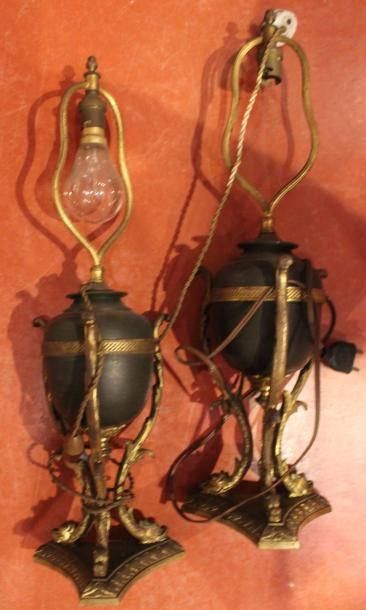Paire de lampes en athénienne