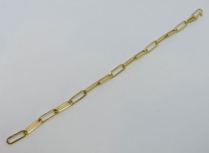 BRACELET maille cheval en or jaune. Poids...