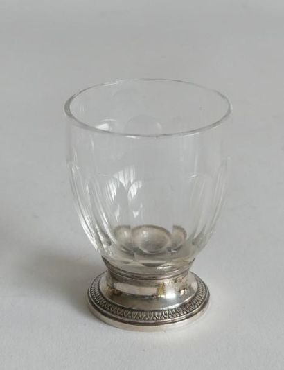 SOUCHE LAPPARRA. GOBELET en cristal taillé,...