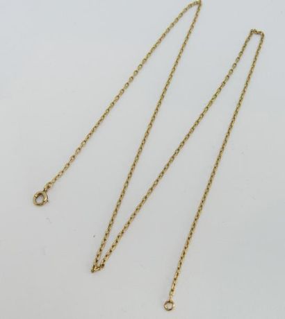 CHAINE en or jaune maille forçat limé. Poids...
