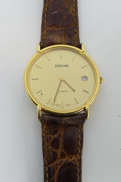 JAGUAR. MONTRE BRACELET en or jaune, le boitier...