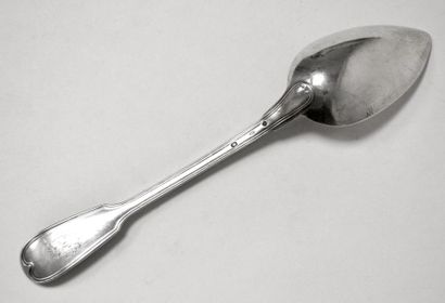 CUILLER A RAGOUT en argent, modèle filets,...