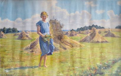 Walter ZUCHORS (1870-?) La belle des champs,...