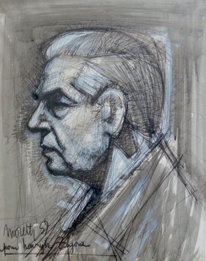 Raymond MORETTI (1931-2005) Portrait d'homme...