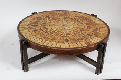 CAPRON à Vallauris, TABLE ronde, le plateau...